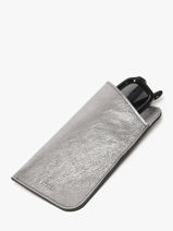 Sunglass Case Leather Etrier Silver etincelle irisee EETI5017-vue-porte