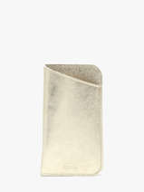 Sunglass Case Leather Etrier Gold etincelle irisee EETI5017