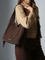 Shoulder Bag Country Etrier Brown country ECOU154M-vue-porte
