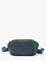 Medium Leather Tradition Belt Bag Etrier Blue tradition ETRA022M